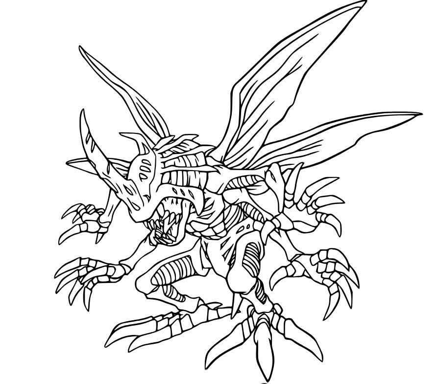 Kolorowanka Narysuj Digimon bezpłatny wydruku