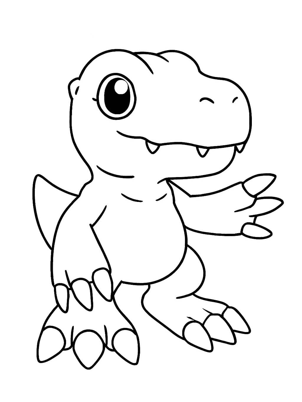 Kolorowanka Narysuj Digimon wydruku dla dzieci