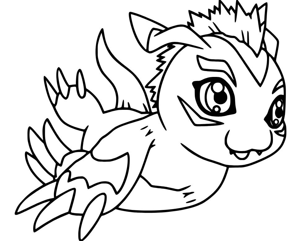 Kolorowanka Narysuj Digimon