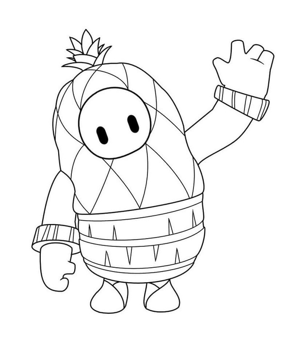 Kolorowanka Narysuj Fall Guys bezpłatny