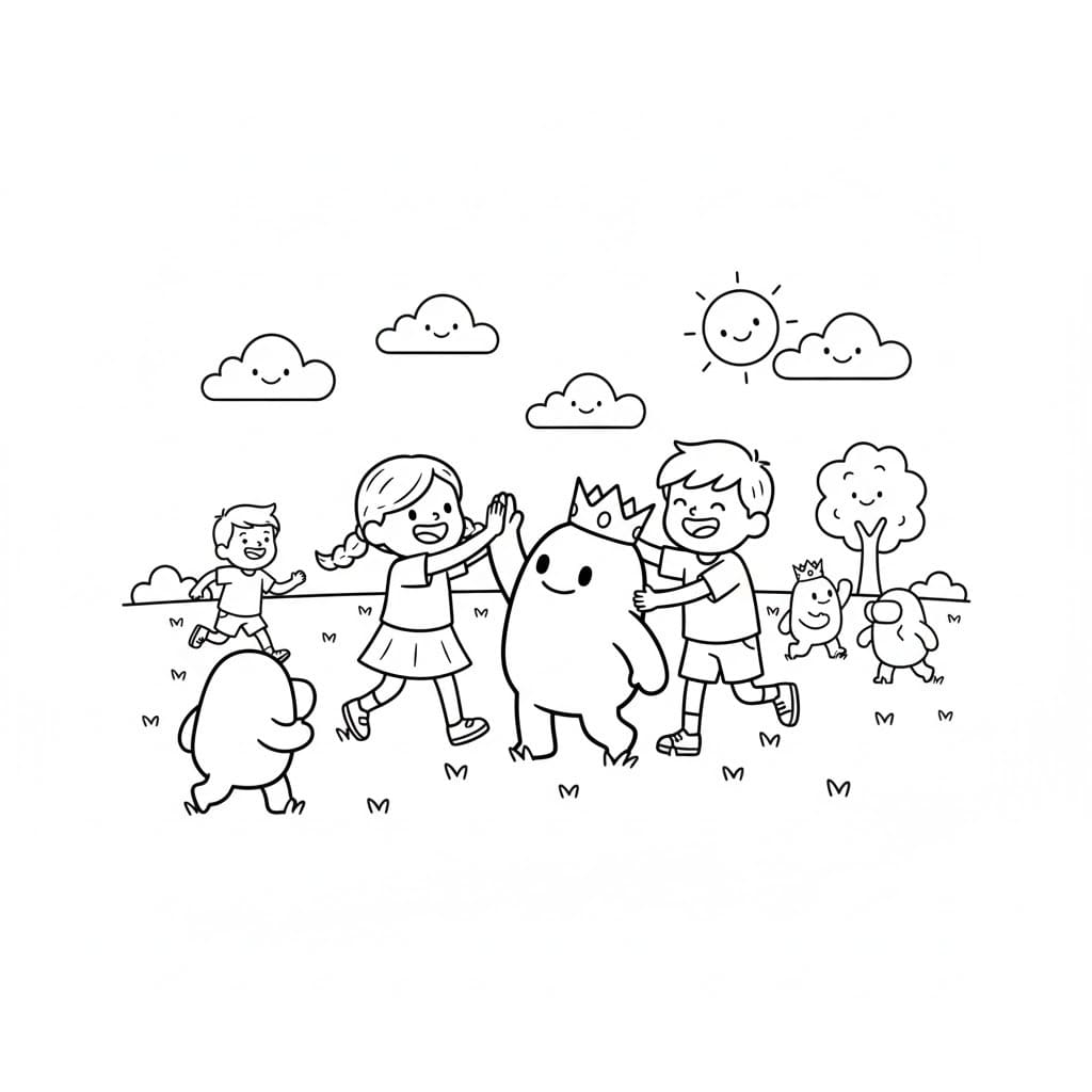 Kolorowanka Narysuj Fall Guys wydruku