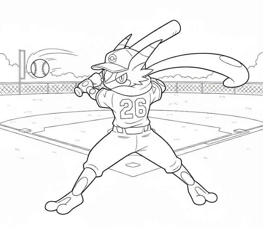 Kolorowanka Narysuj Greninja bezpłatny wydruku