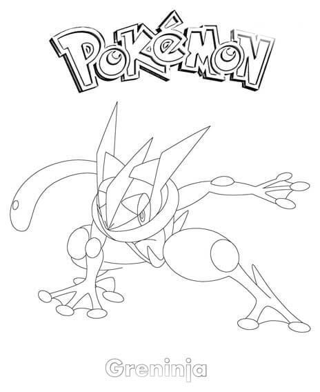 Kolorowanka Narysuj Greninja dla dzieci
