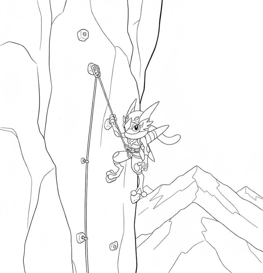 Kolorowanka Narysuj Greninja podstawowy