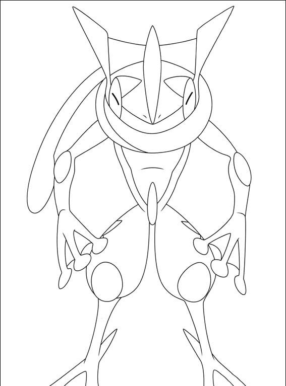 Kolorowanka Narysuj Greninja wydruku łatwy