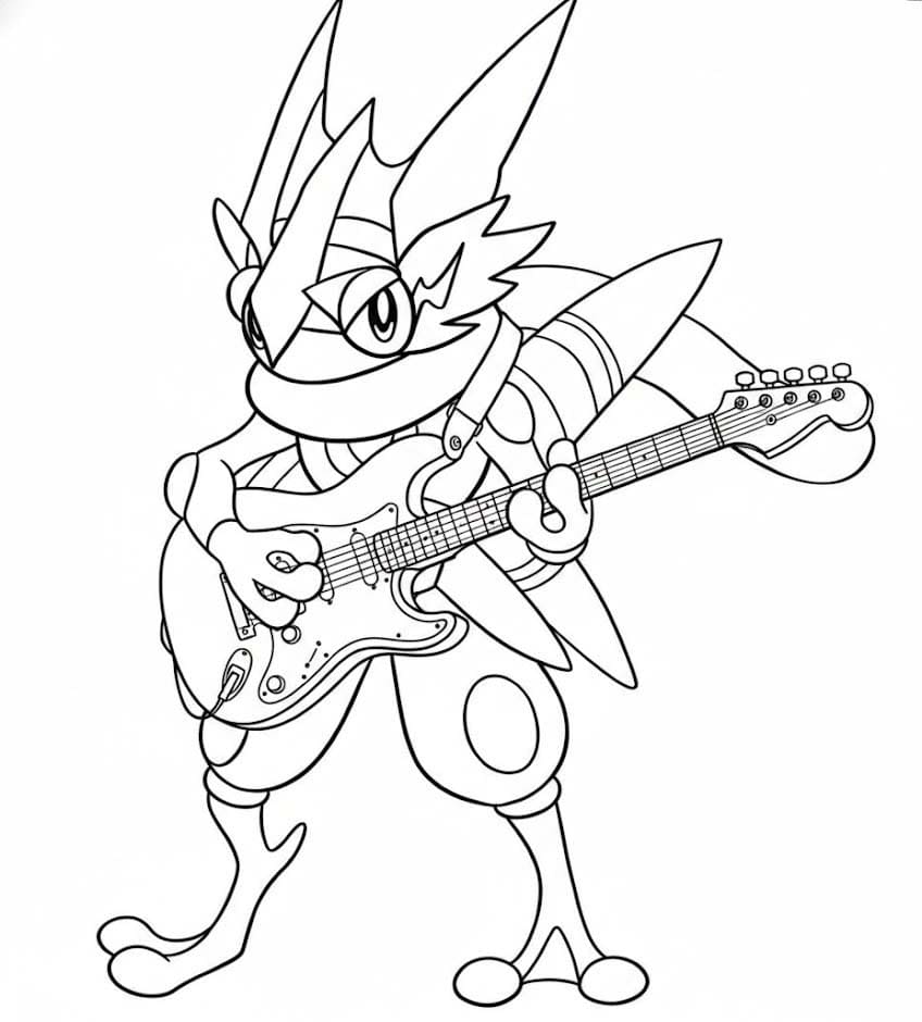 Kolorowanka Narysuj Greninja