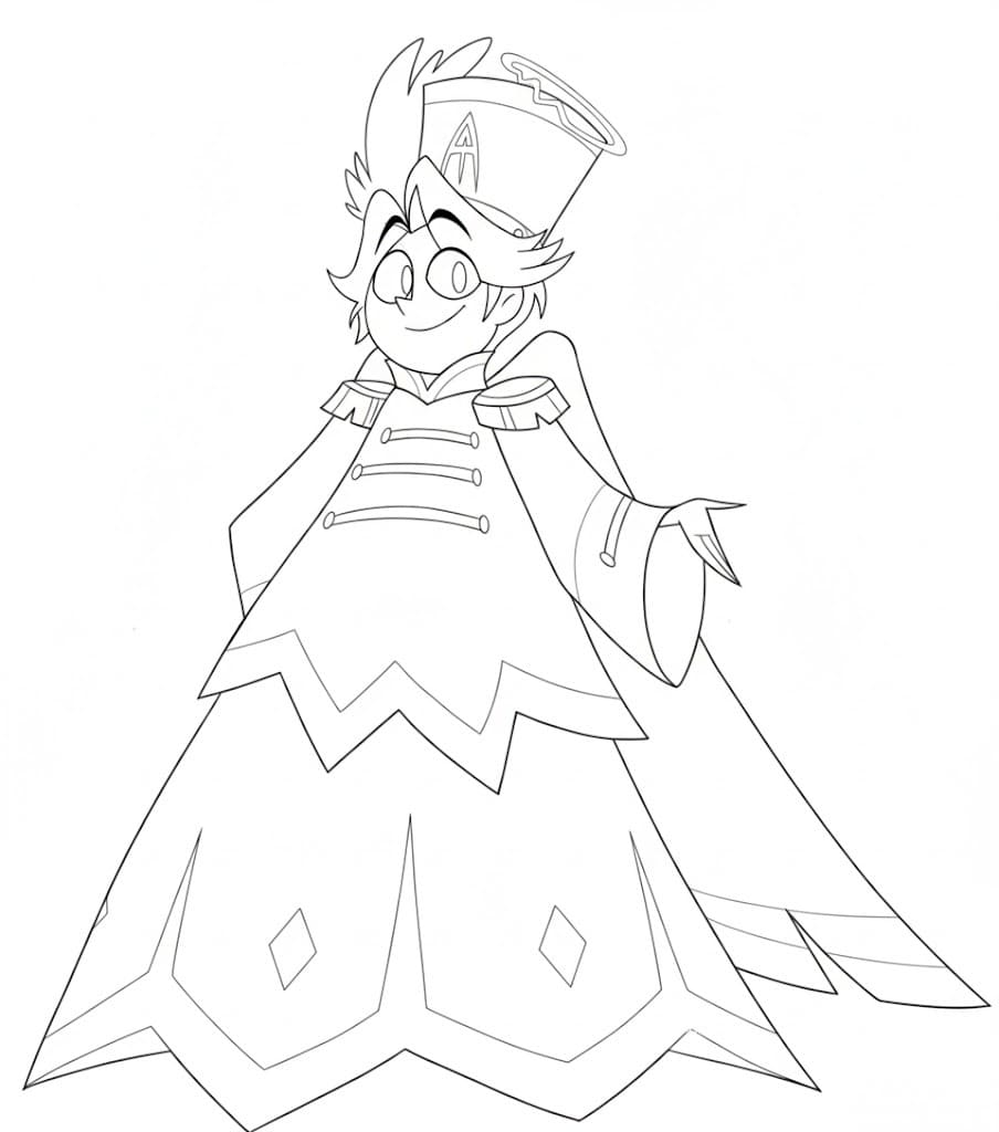 Kolorowanka Narysuj Hazbin Hotel bezpłatny