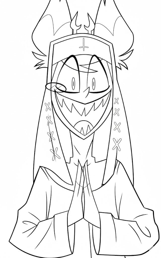 Kolorowanka Narysuj Hazbin Hotel podstawowy