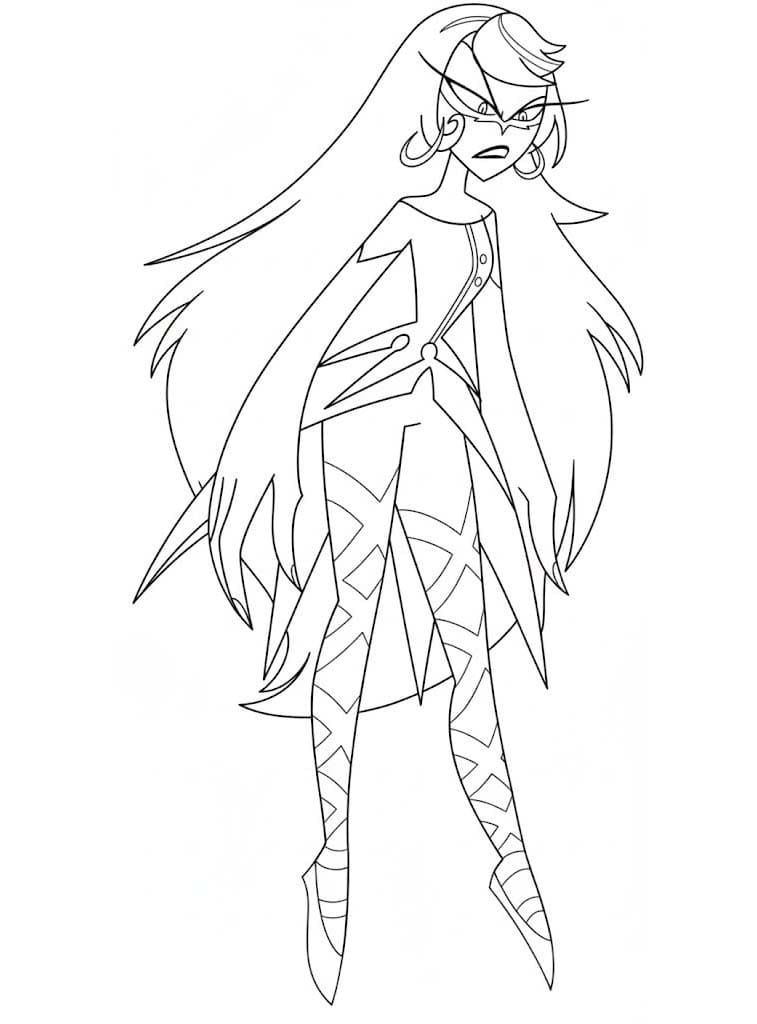 Kolorowanka Narysuj Hazbin Hotel wydruku podstawowy