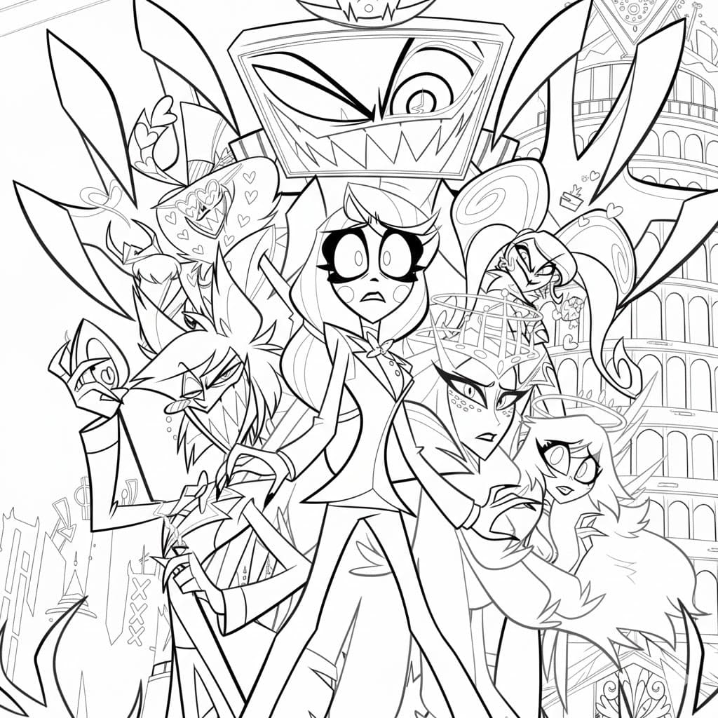 Kolorowanka Narysuj Hazbin Hotel