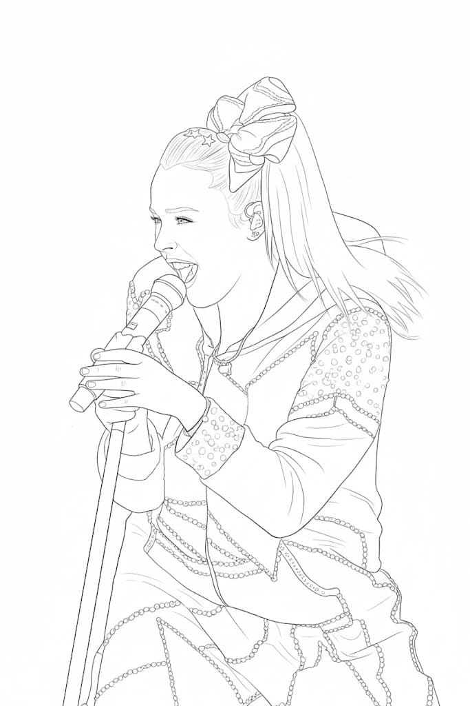 Kolorowanka Narysuj JoJo Siwa dla dzieci