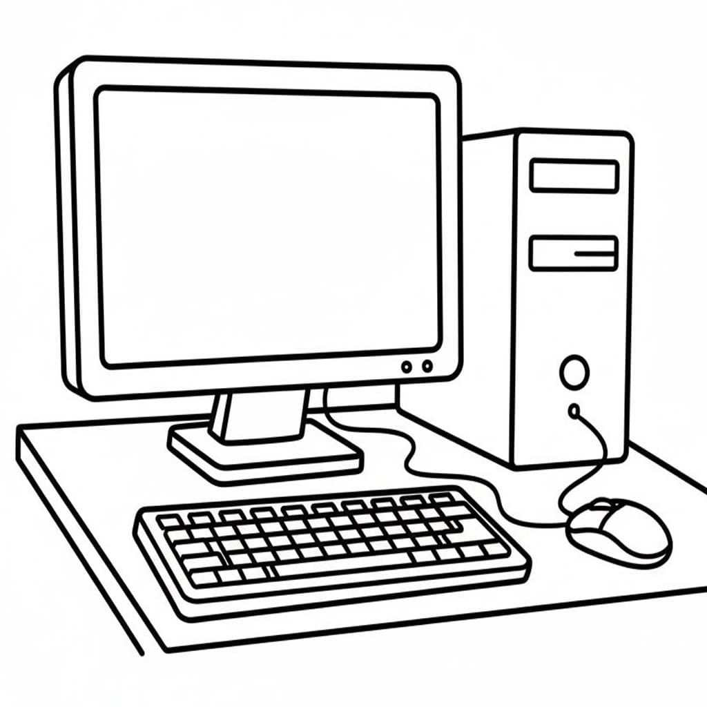 Kolorowanka Narysuj Komputer