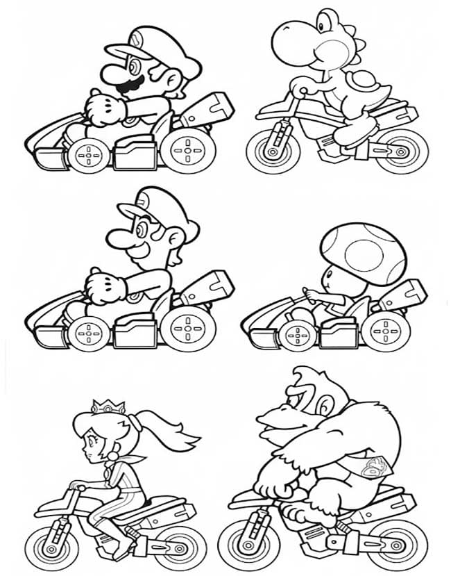 Kolorowanki Mario Kart