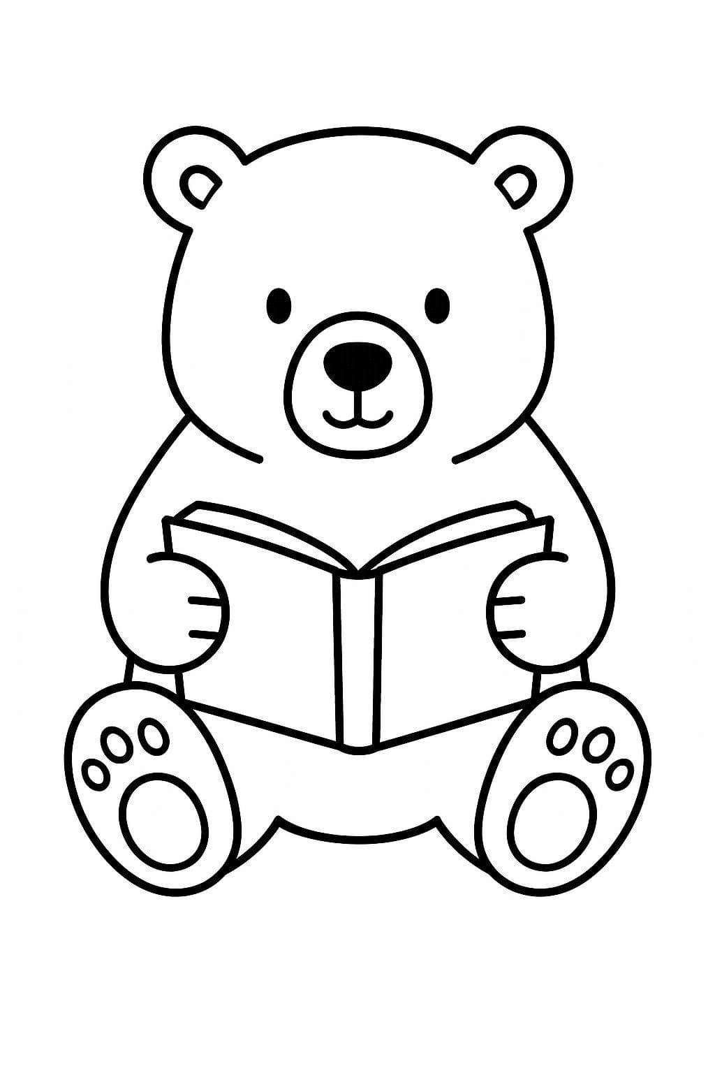 Kolorowanka Narysuj Niedźwiedź Polarny dla dzieci