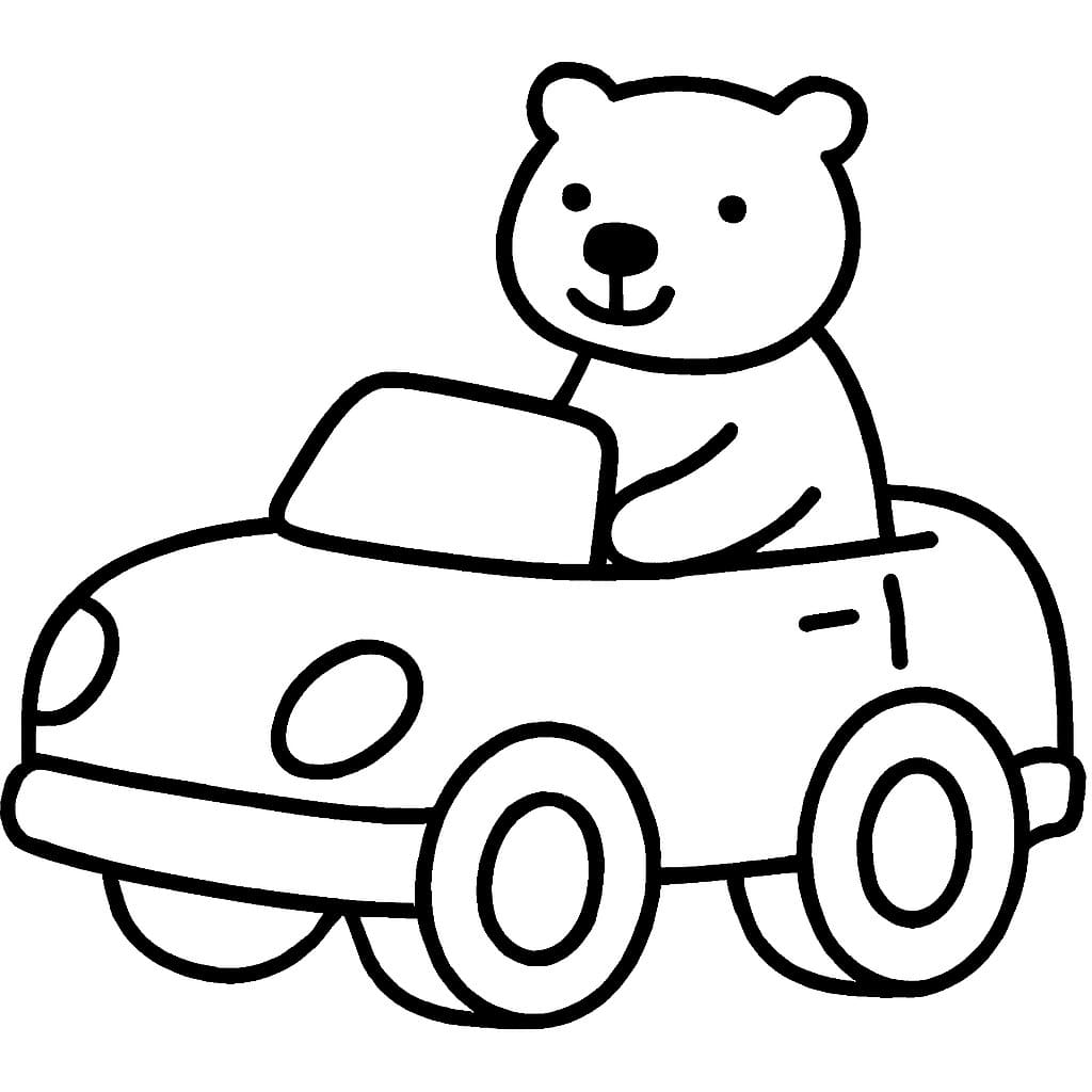 Kolorowanka Narysuj Niedźwiedź Polarny łatwy u dzieci