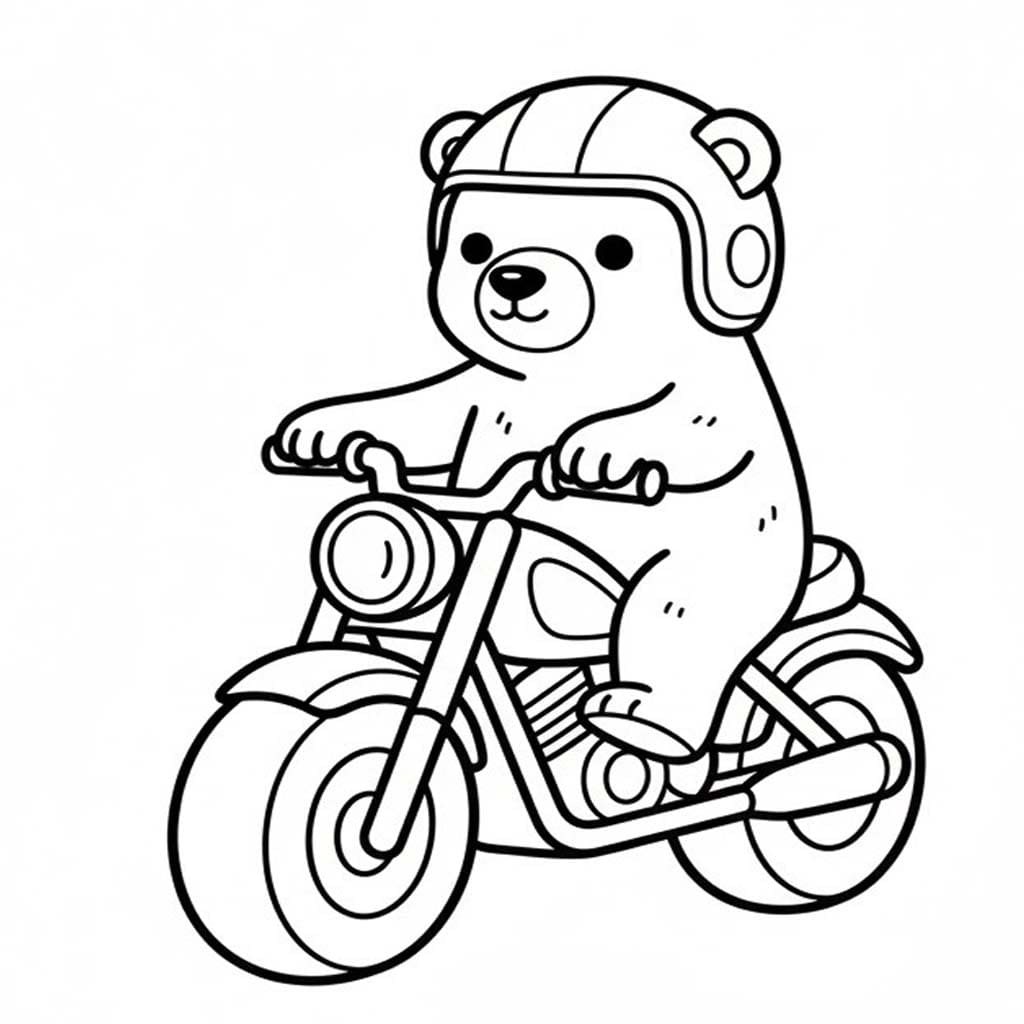 Kolorowanka Narysuj Niedźwiedź Polarny wydruku dla dzieci