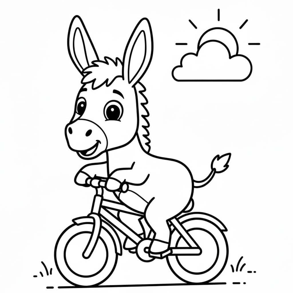 Kolorowanka Narysuj Osioł bezpłatny