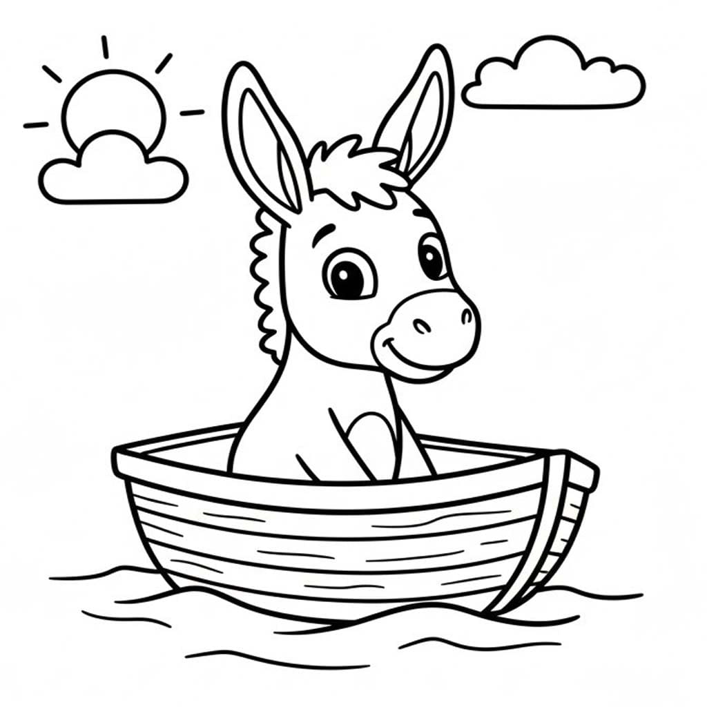 Kolorowanka Narysuj Osioł wydruku dla dzieci