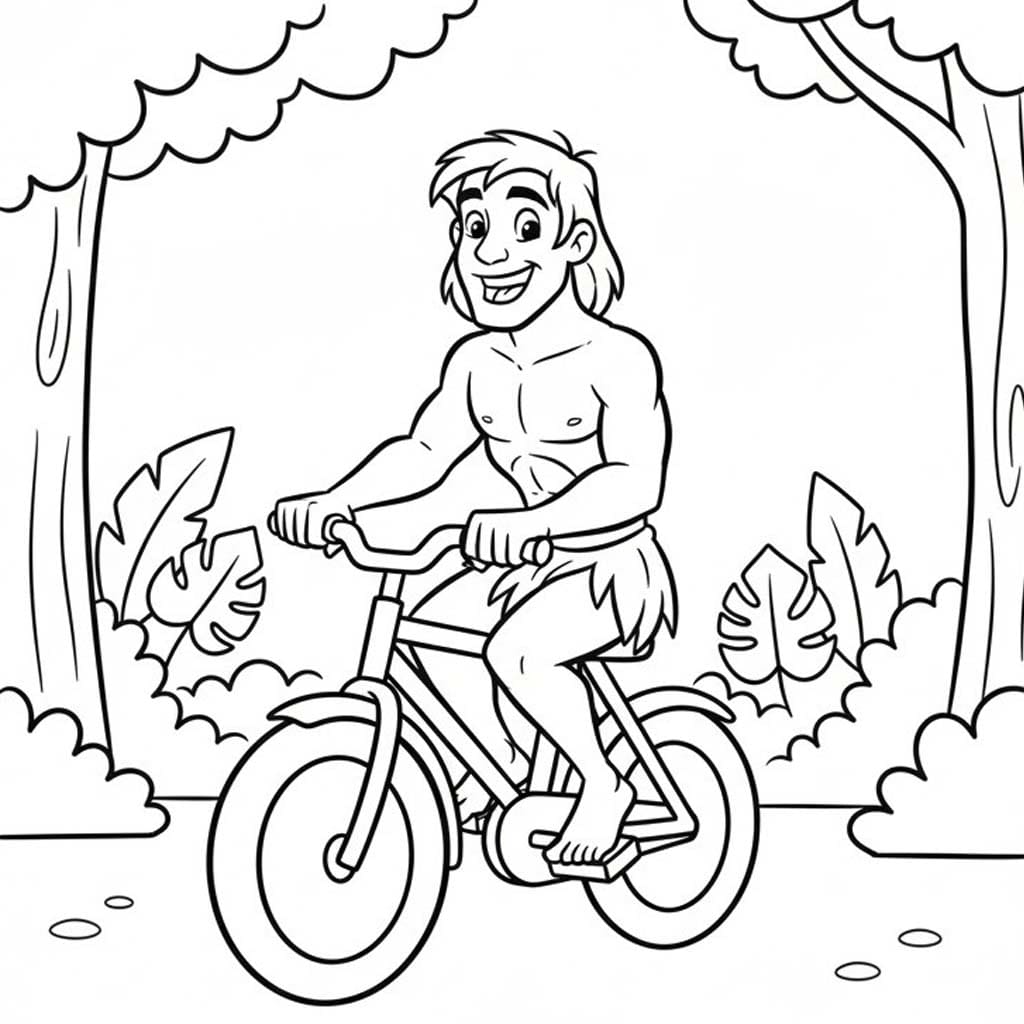 Kolorowanka Narysuj Tarzan bezpłatny