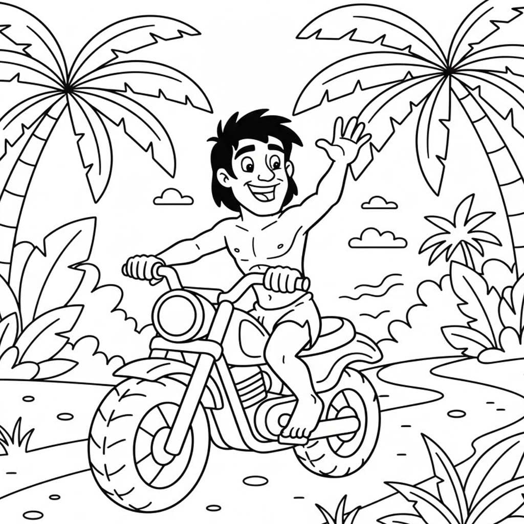 Kolorowanka Narysuj Tarzan wydruku