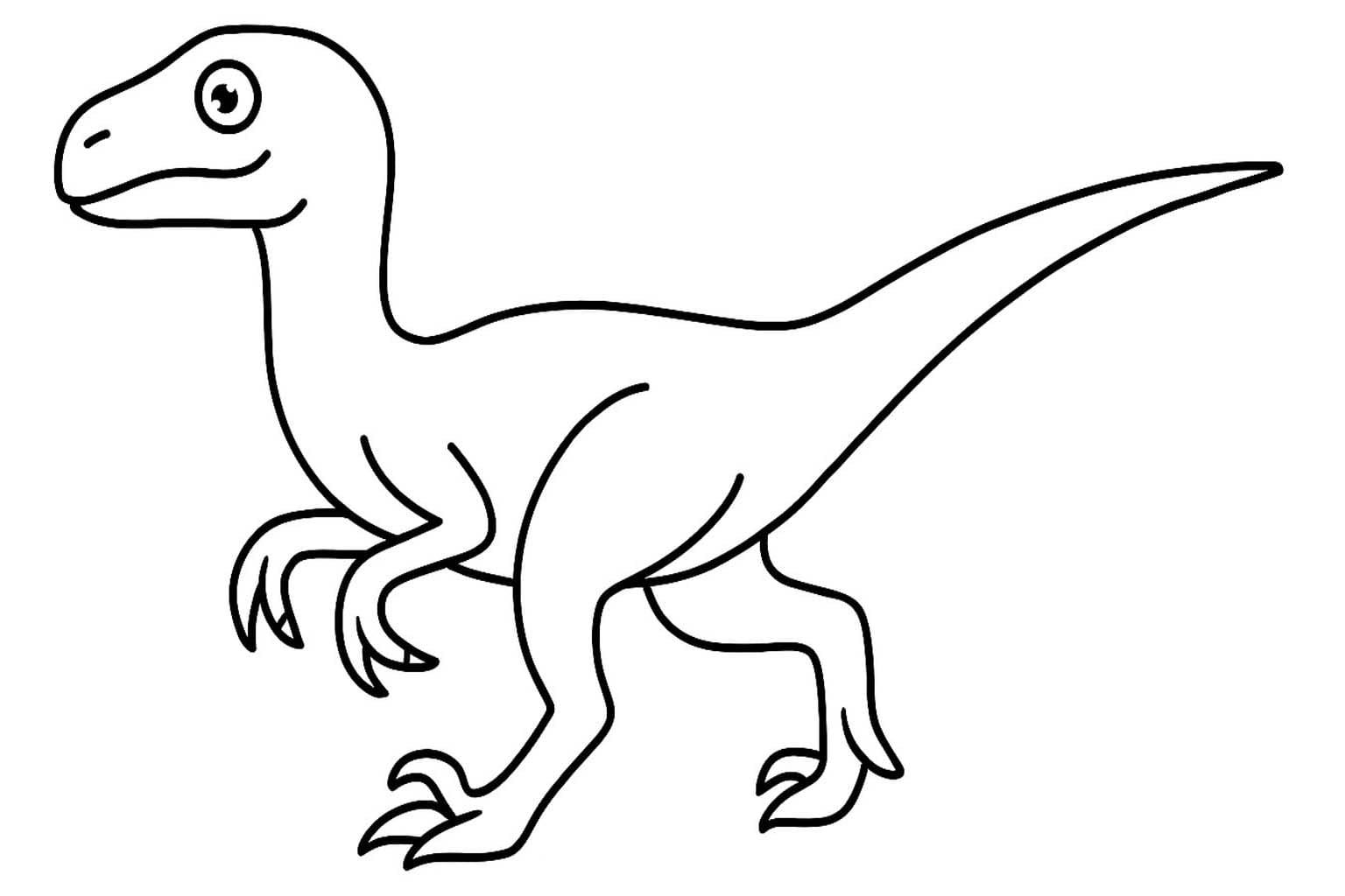 Kolorowanka Narysuj Welociraptor bezpłatny dla dzieci