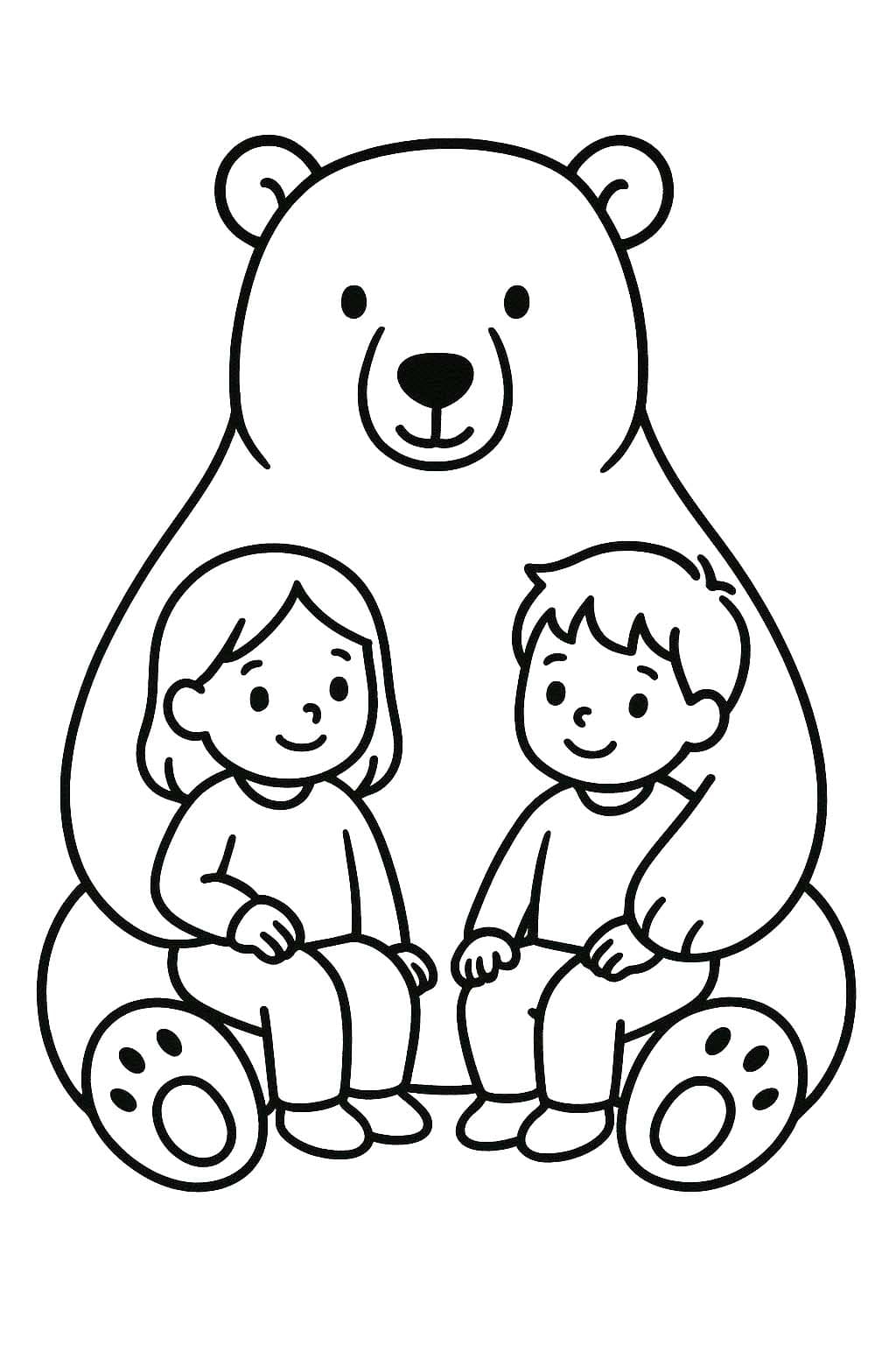 Kolorowanka Niedźwiedź Polarny bezpłatny wydruku łatwy