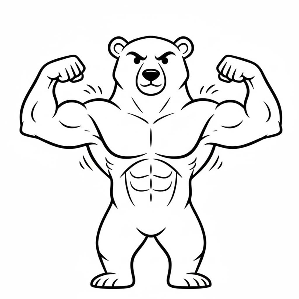 Kolorowanka Niedźwiedź Polarny bezpłatny