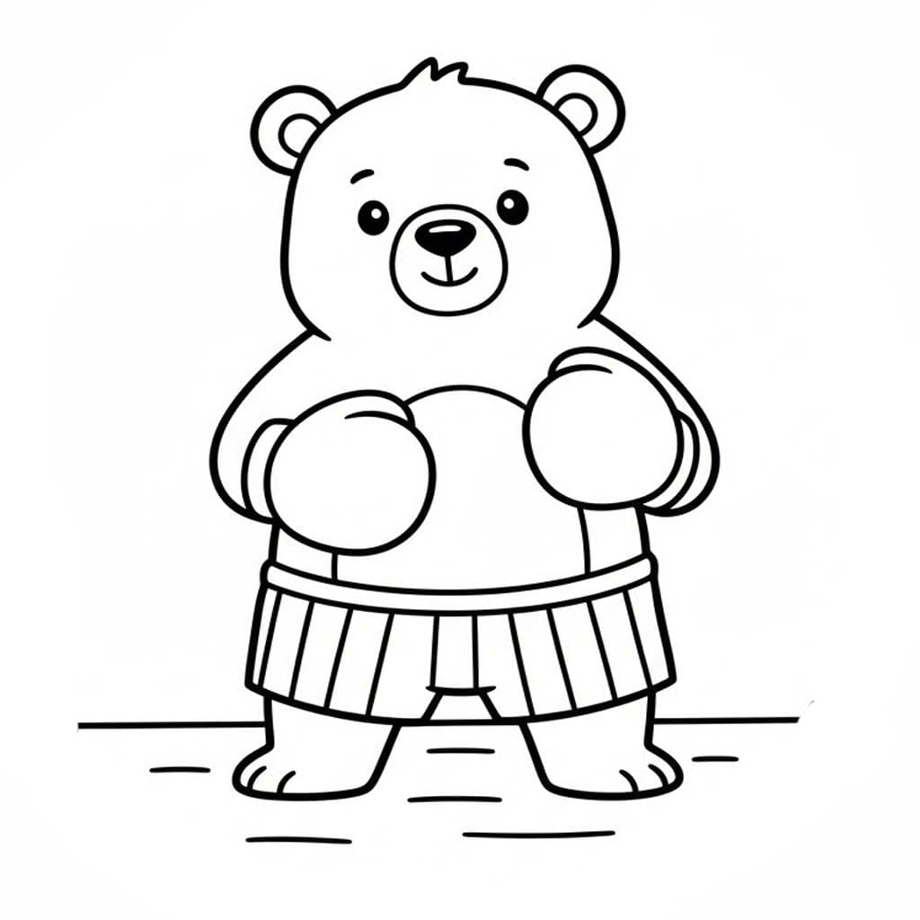 Kolorowanka Niedźwiedź Polarny wydruku łatwy