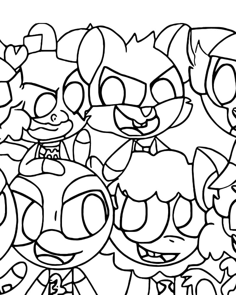 Kolorowanka Nightmare Critters bezpłatny wydruku dla dzieci