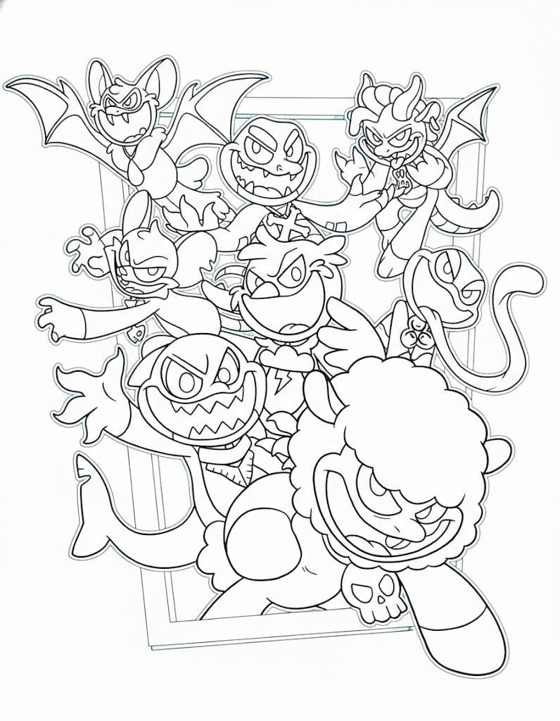 Kolorowanka Nightmare Critters bezpłatny