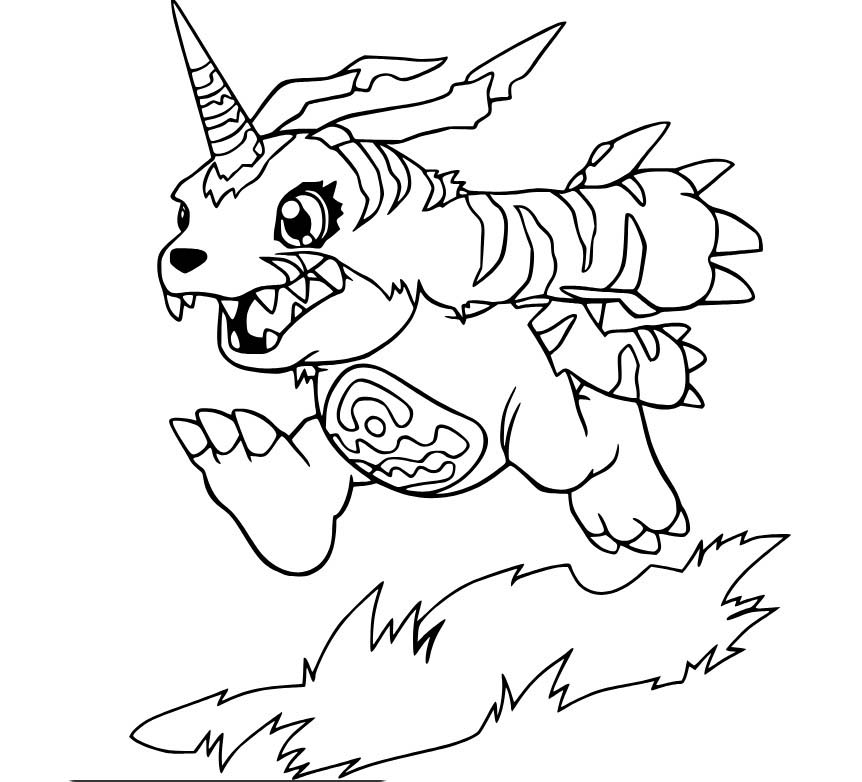 Kolorowanka Obraz Digimon dla dzieci