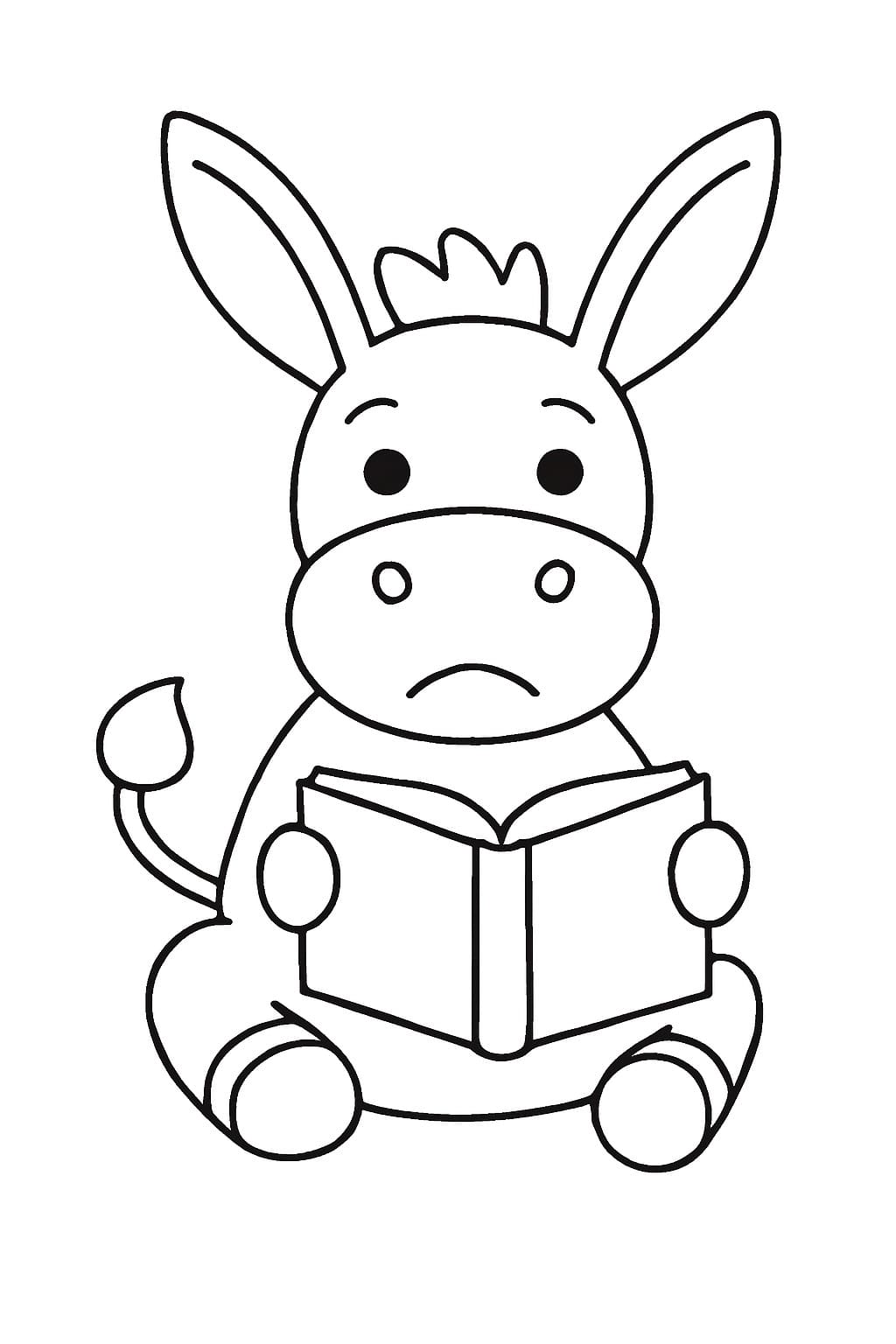 Kolorowanka Obraz Osioł