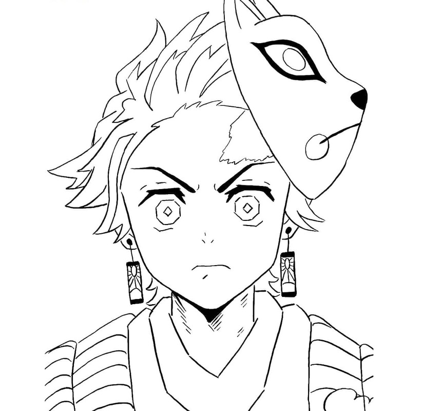 Kolorowanka Obraz Tanjiro wydruku