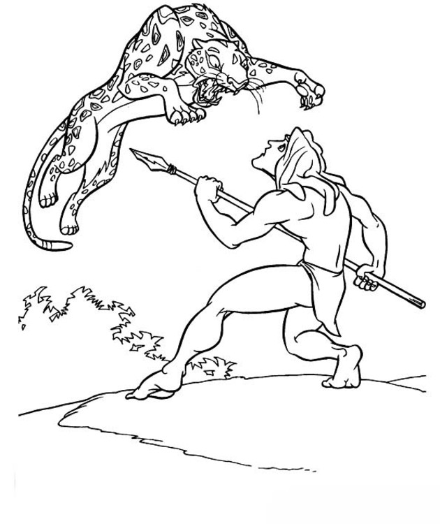 Kolorowanka Obraz Tarzan wydruku