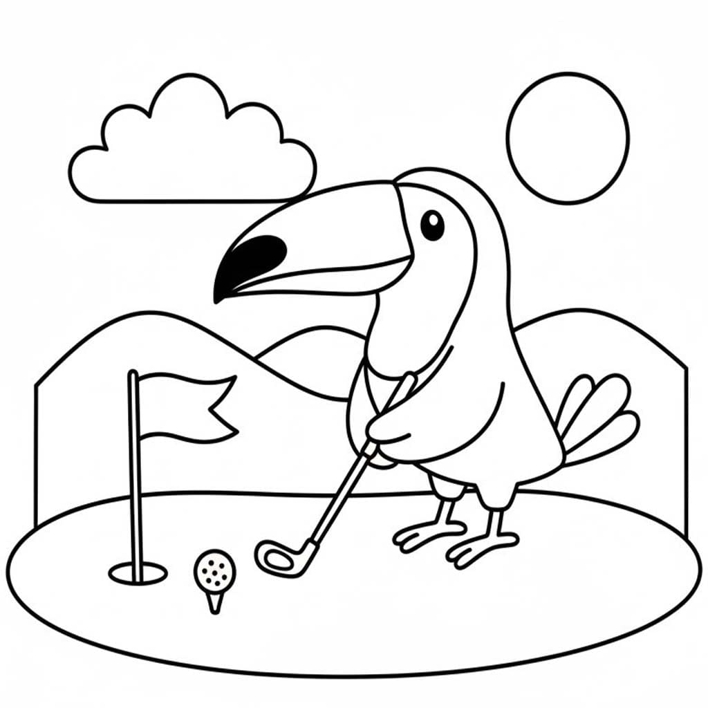 Kolorowanka Obraz Tukan