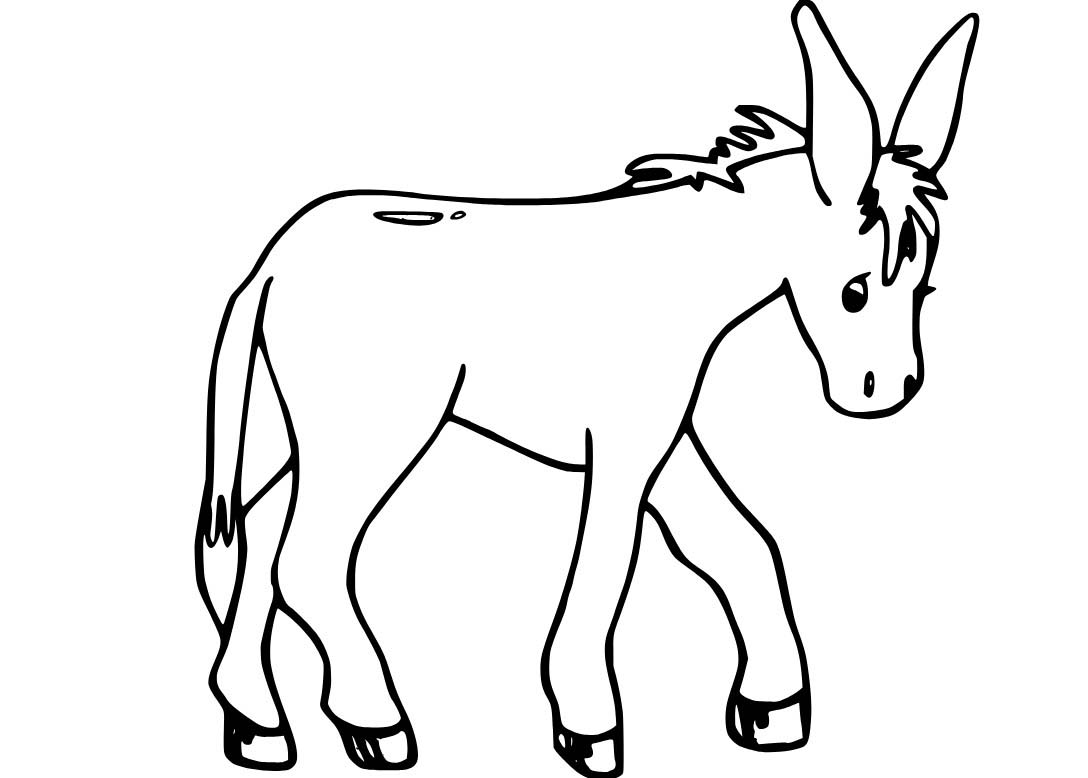 Kolorowanka Osioł bezpłatny łatwy