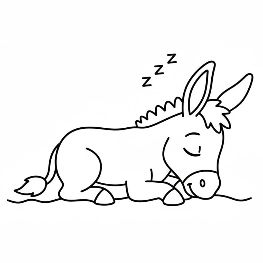 Kolorowanka Osioł bezpłatny
