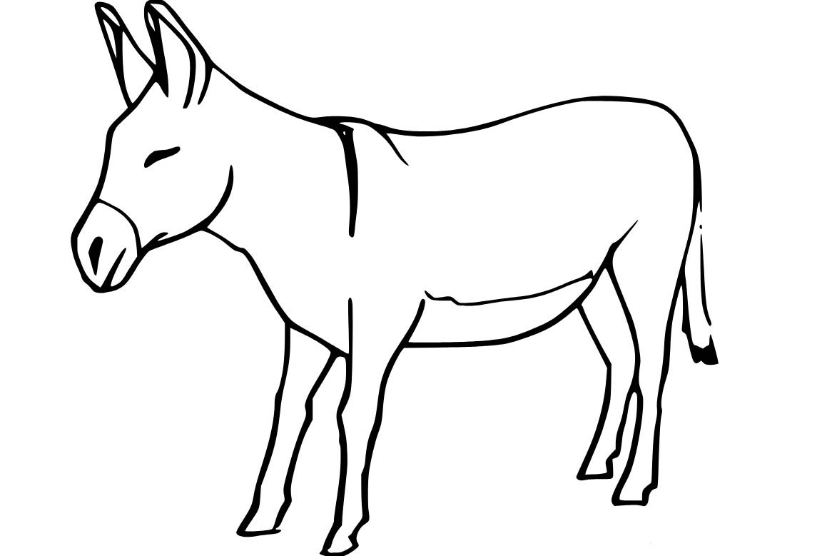 Kolorowanka Osioł wydruku dla dzieci