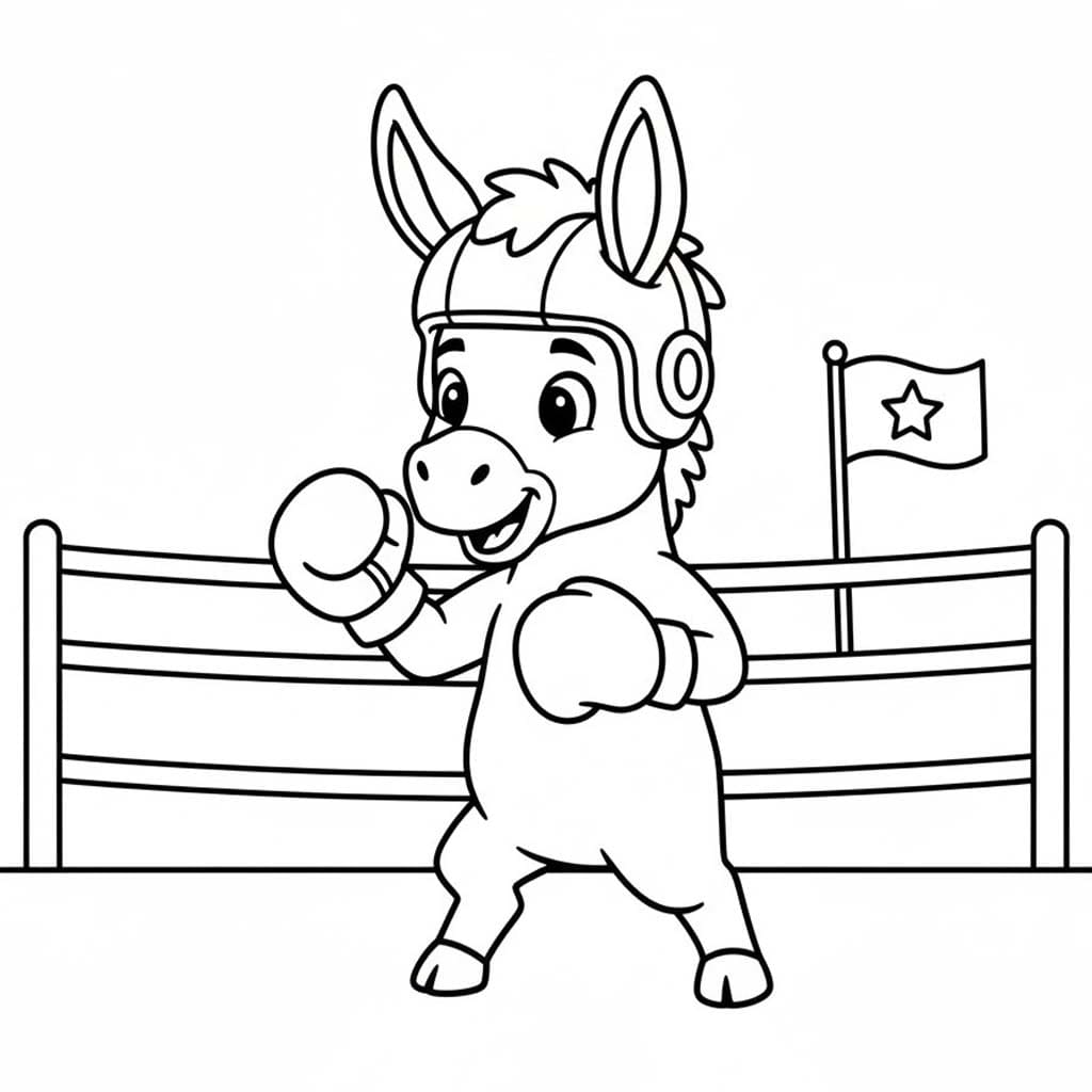 Kolorowanka Osioł wydruku prosty