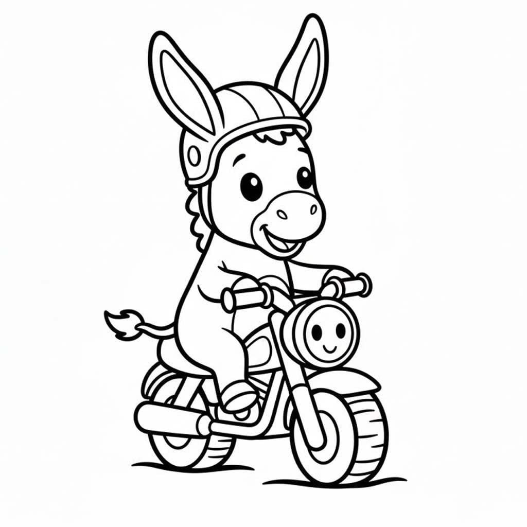 Kolorowanka Osioł wydruku