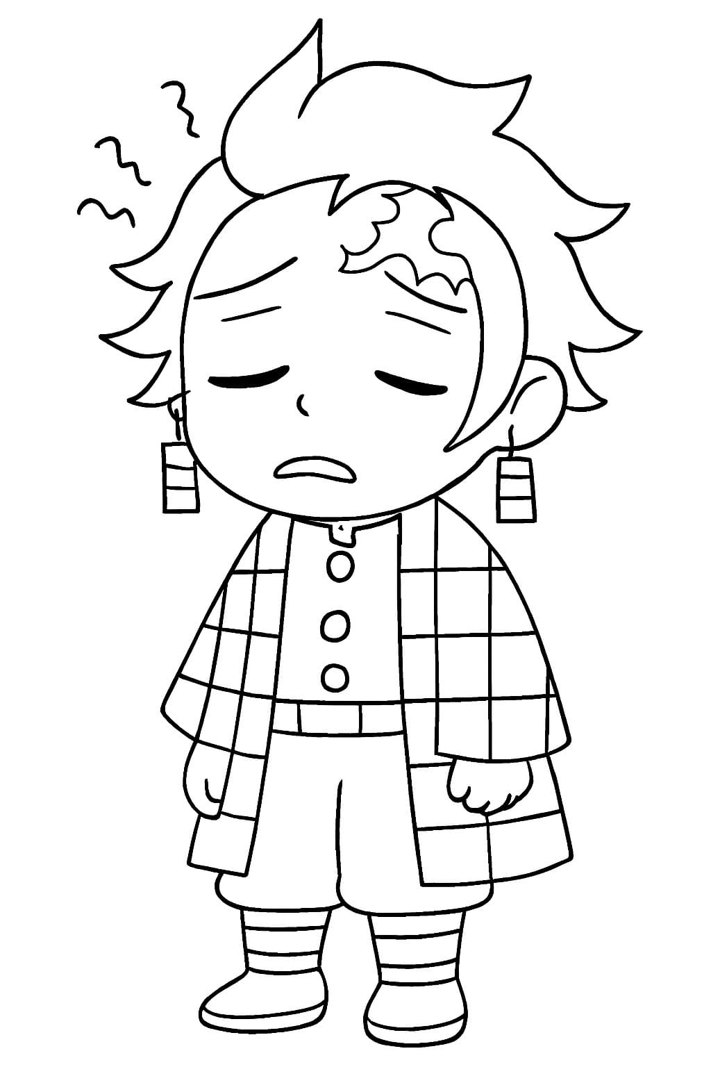 Kolorowanka Tanjiro bezpłatny