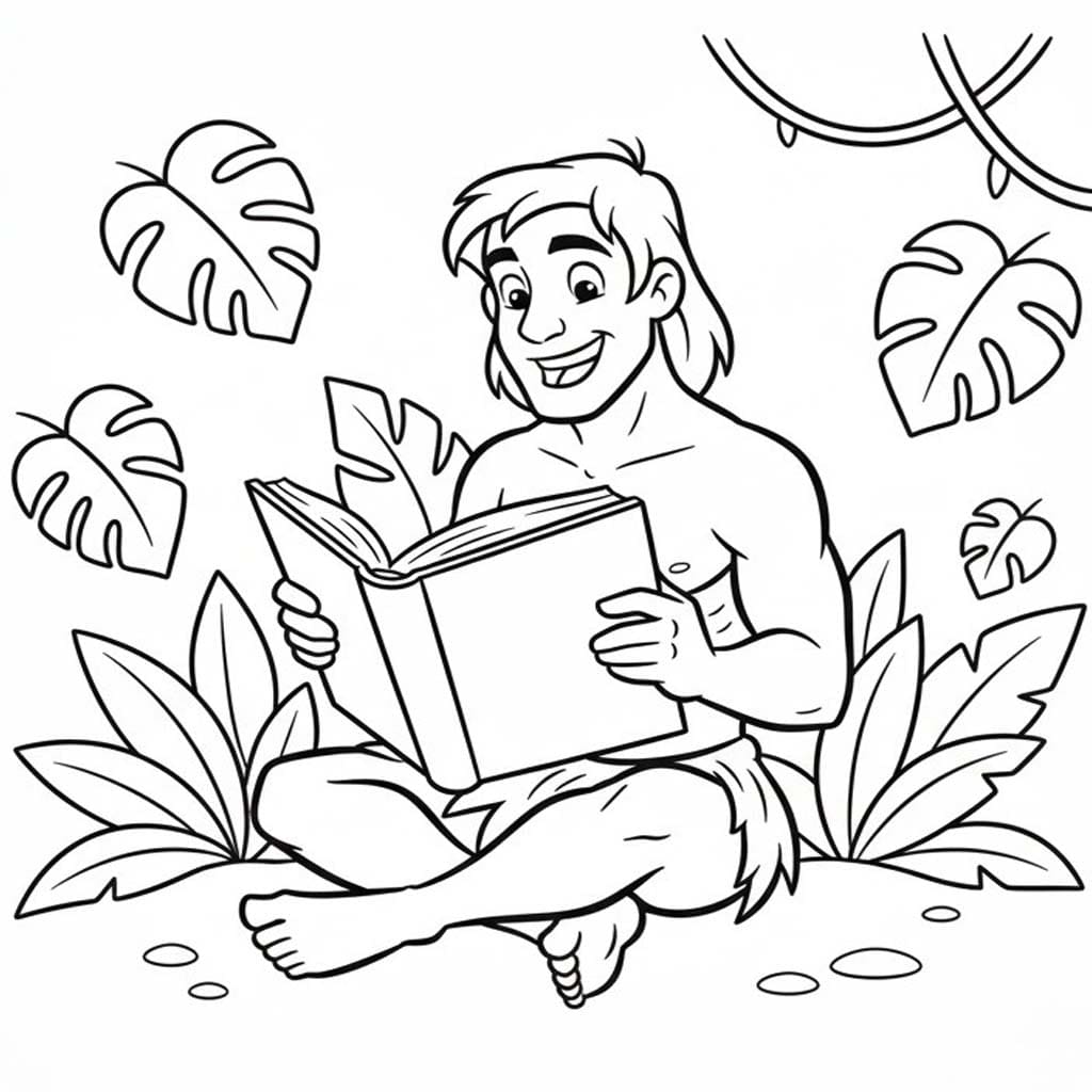 Kolorowanka Tarzan bezpłatny dla dzieci