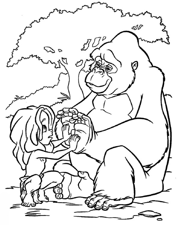 Kolorowanka Tarzan bezpłatny łatwy