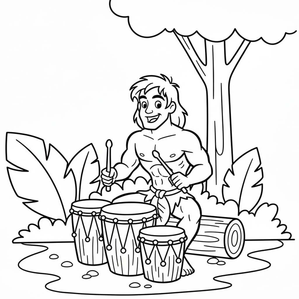 Kolorowanka Tarzan dla dzieci