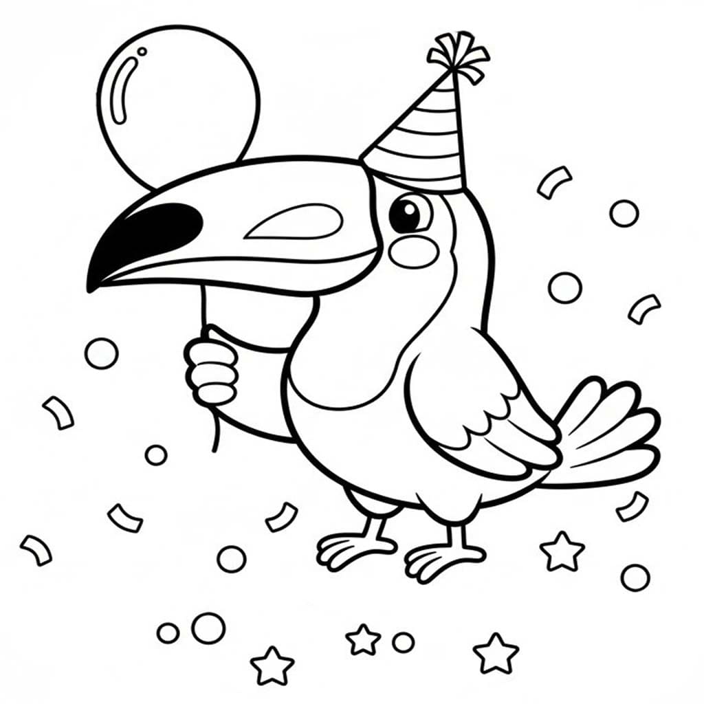 Kolorowanka Tukan bezpłatny