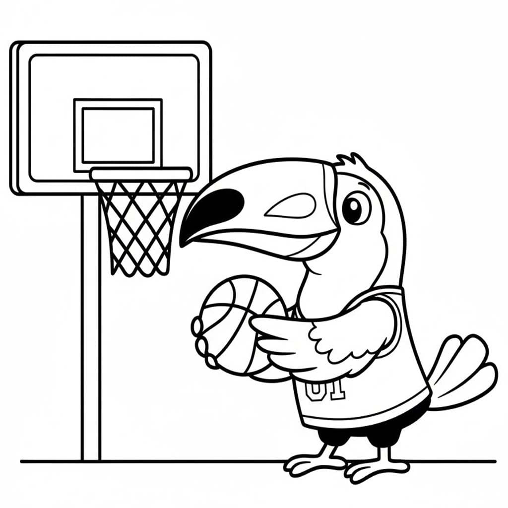 Kolorowanka Tukan wydruku podstawowy