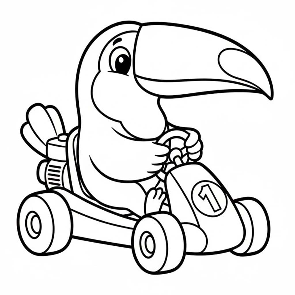 Kolorowanka Tukan wydruku prosty