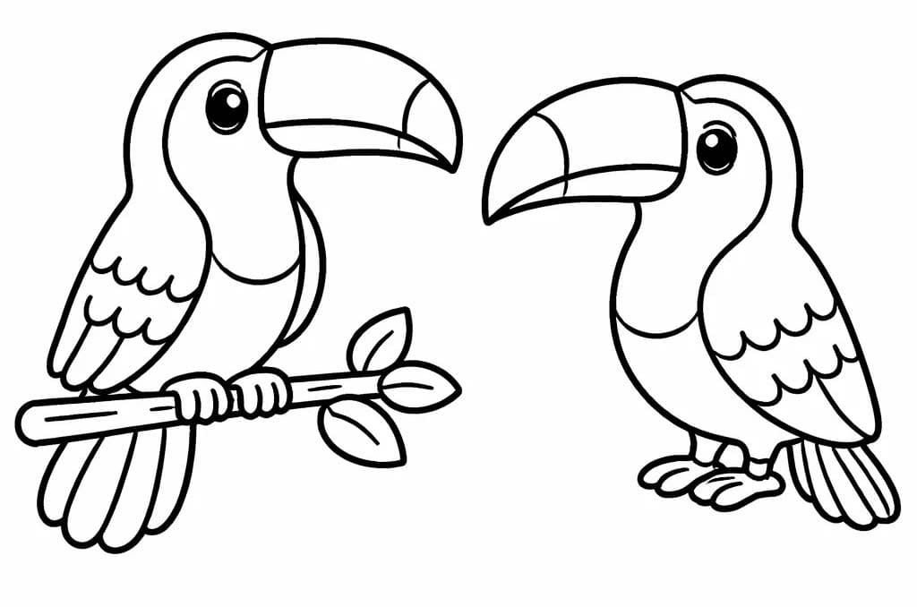Kolorowanka Tukan wydruku