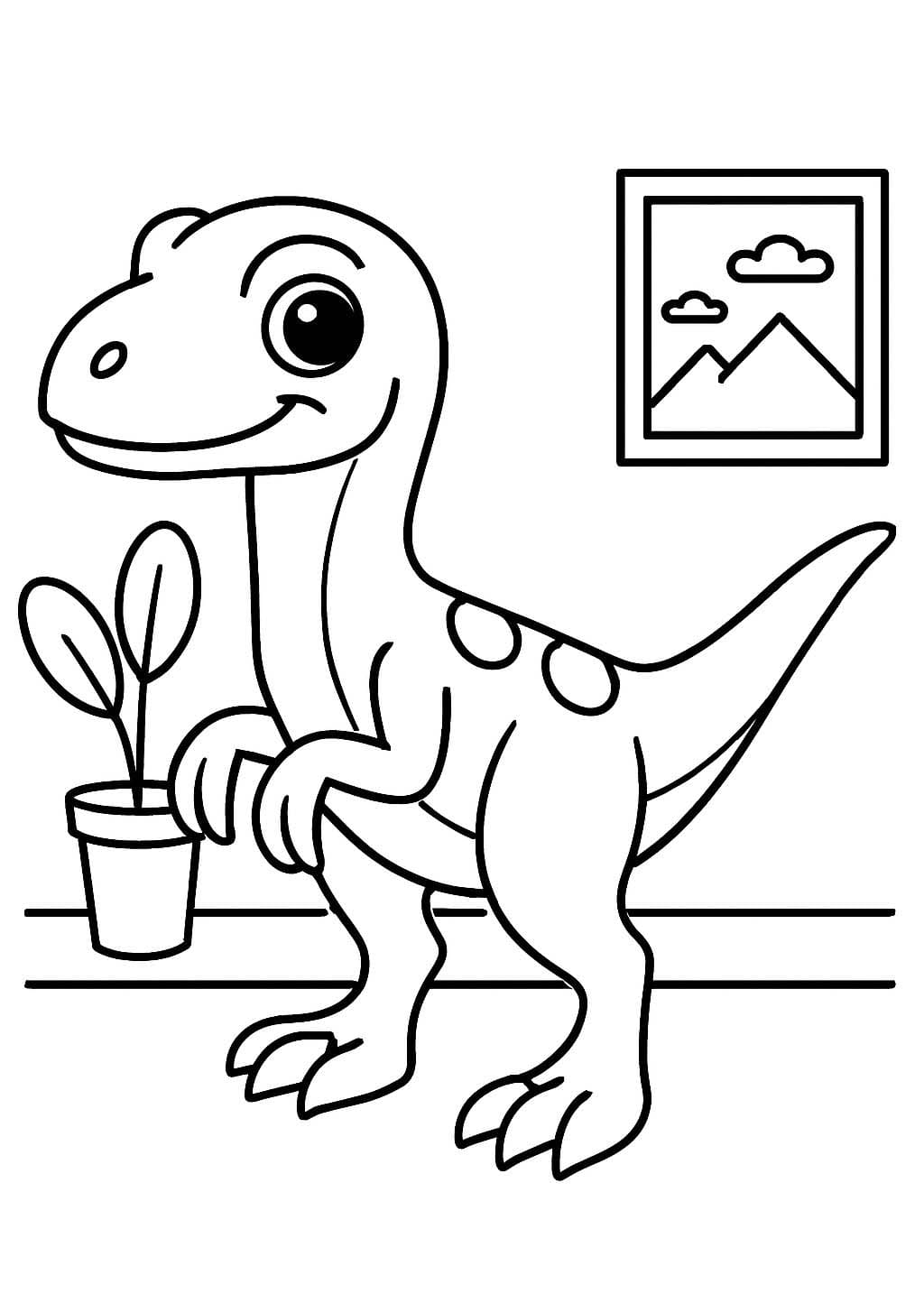 Kolorowanka Welociraptor wydruku łatwy