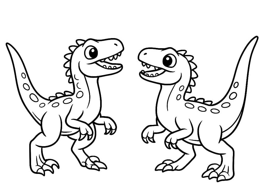 Kolorowanka Welociraptor wydruku prosty